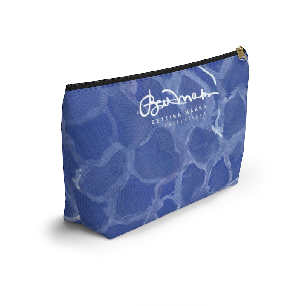 Blue Pool Accessory Pouch w T-bottom