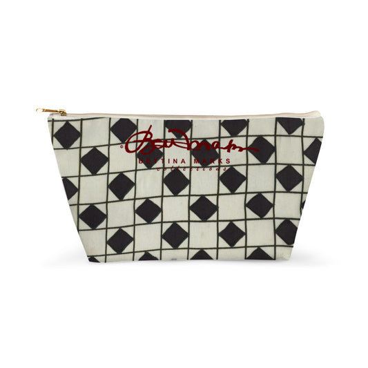 B&W Checkerboard Accessory Pouch T-Bottom