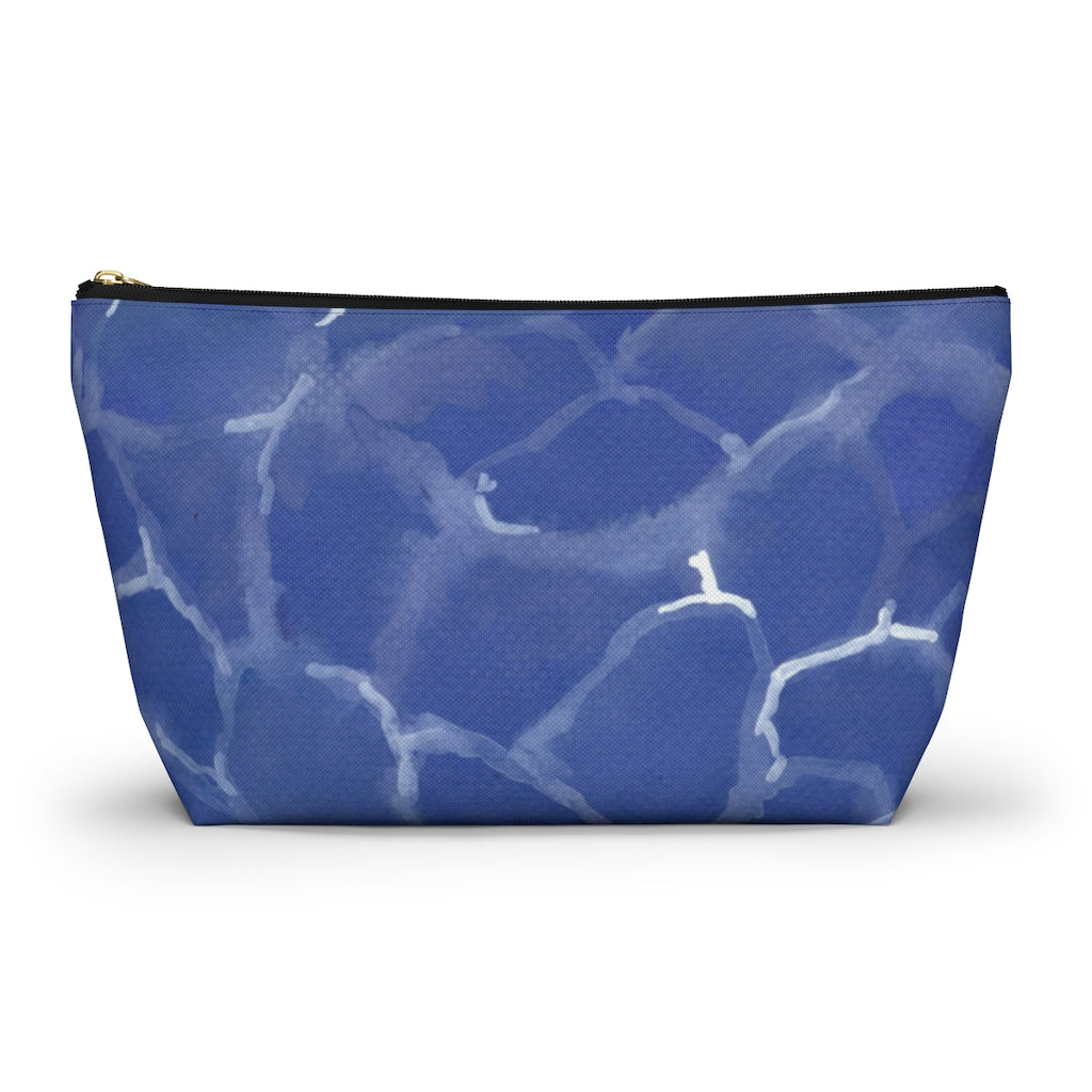 Blue Pool Accessory Pouch w T-bottom