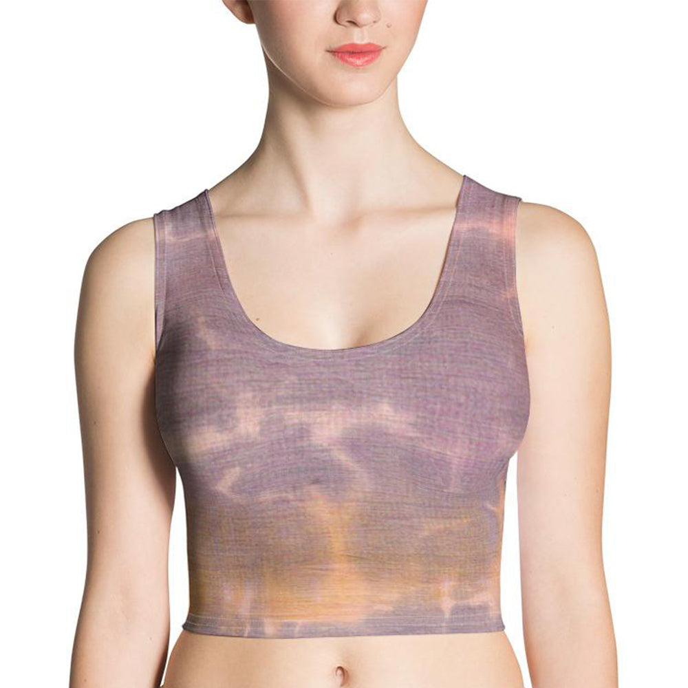 Purple Sunset Tie Dye Crop Top