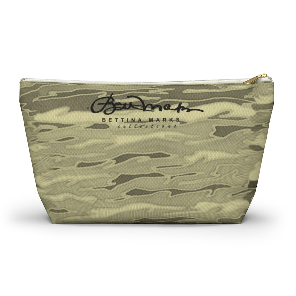 Khaki Lava Camouflage Accessory Pouch w T-bottom