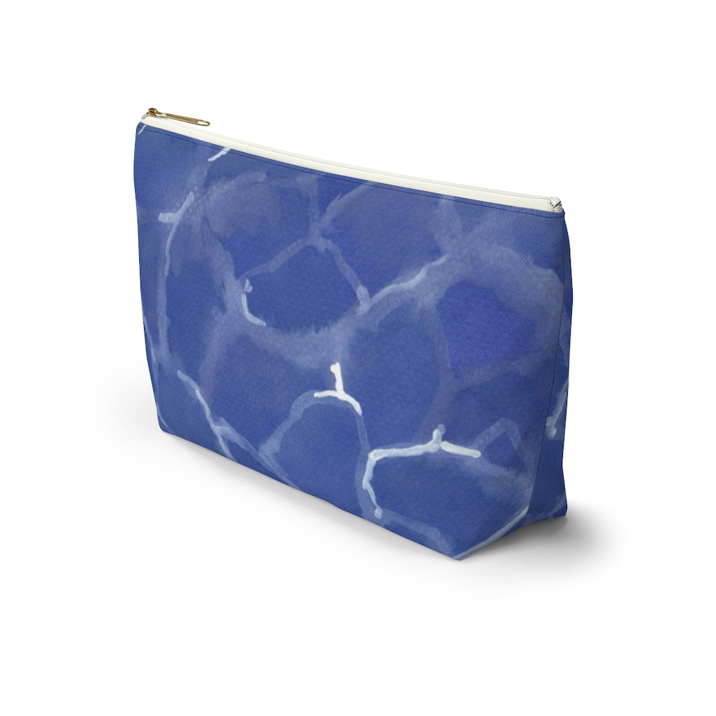 Blue Pool Accessory Pouch w T-bottom