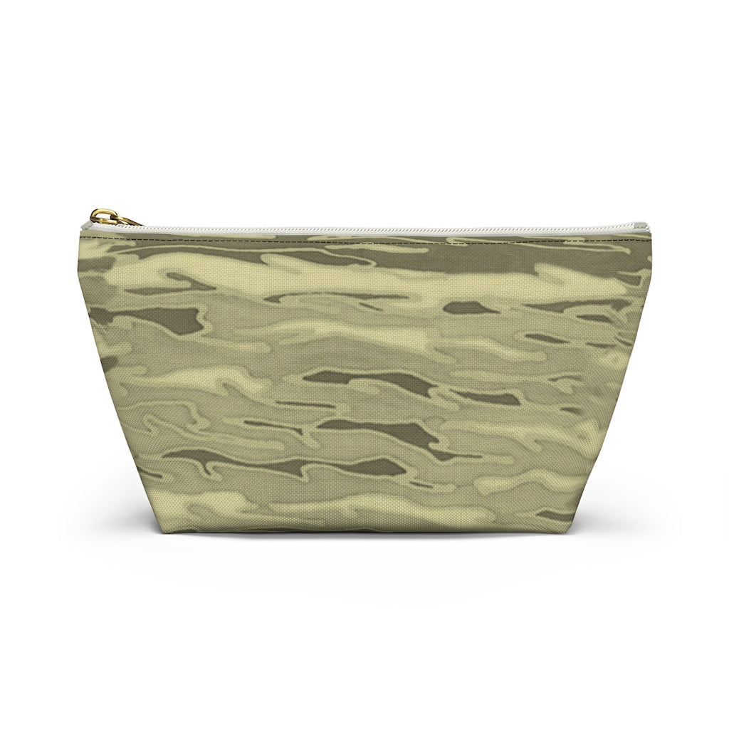 Khaki Lava Camouflage Accessory Pouch w T-bottom