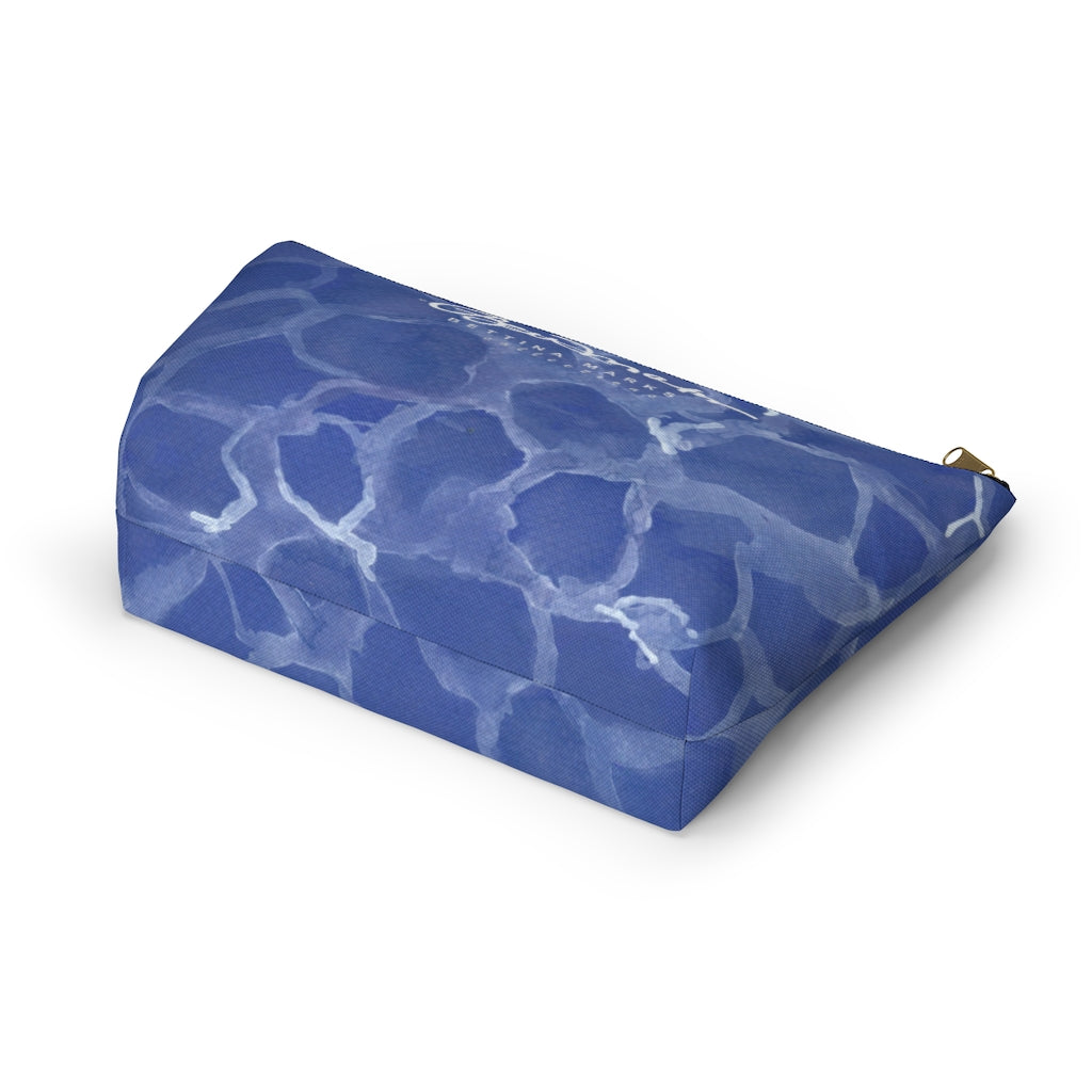 Blue Pool Accessory Pouch w T-bottom