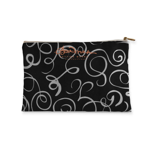 B&W Squiggles Accessory Pouch Flat