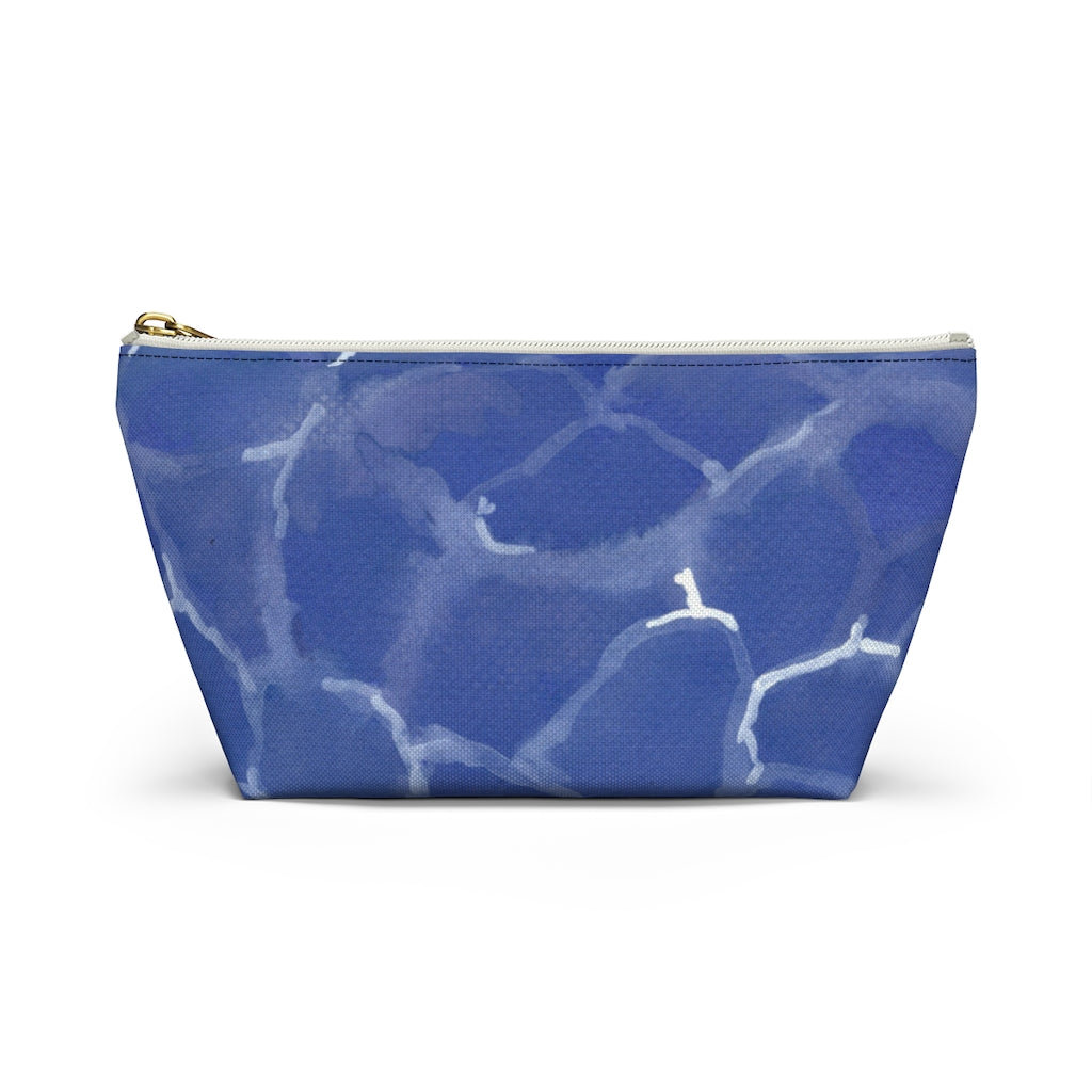 Blue Pool Accessory Pouch w T-bottom