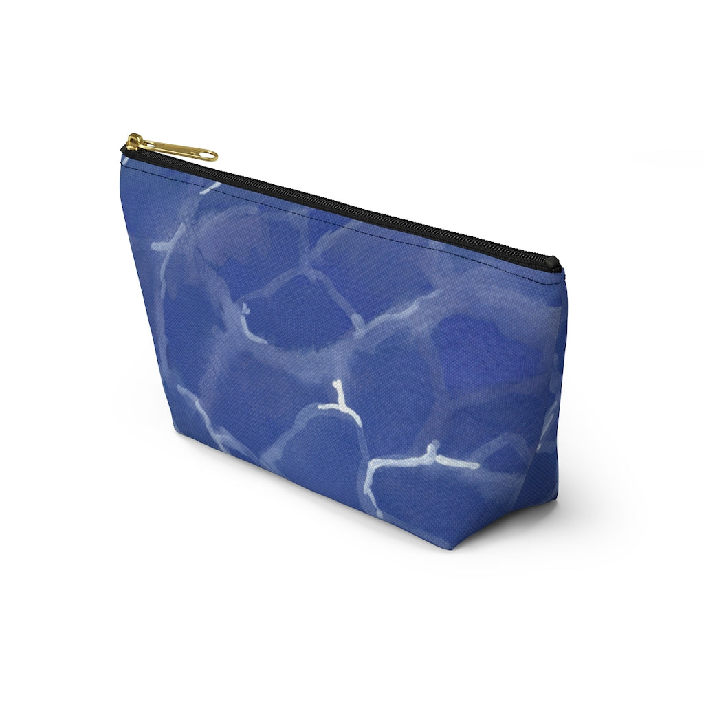 Blue Pool Accessory Pouch w T-bottom