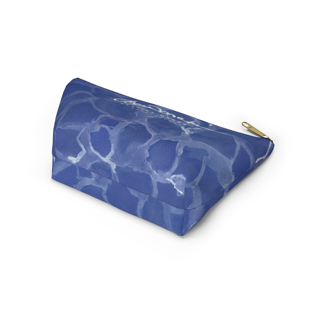 Blue Pool Accessory Pouch w T-bottom