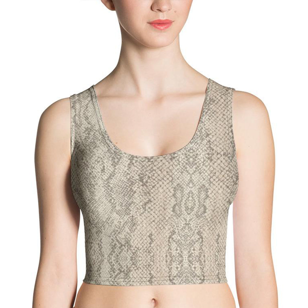 Snake Print Crop Top