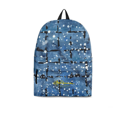 Blu&White Dotted Plaid Back Pack