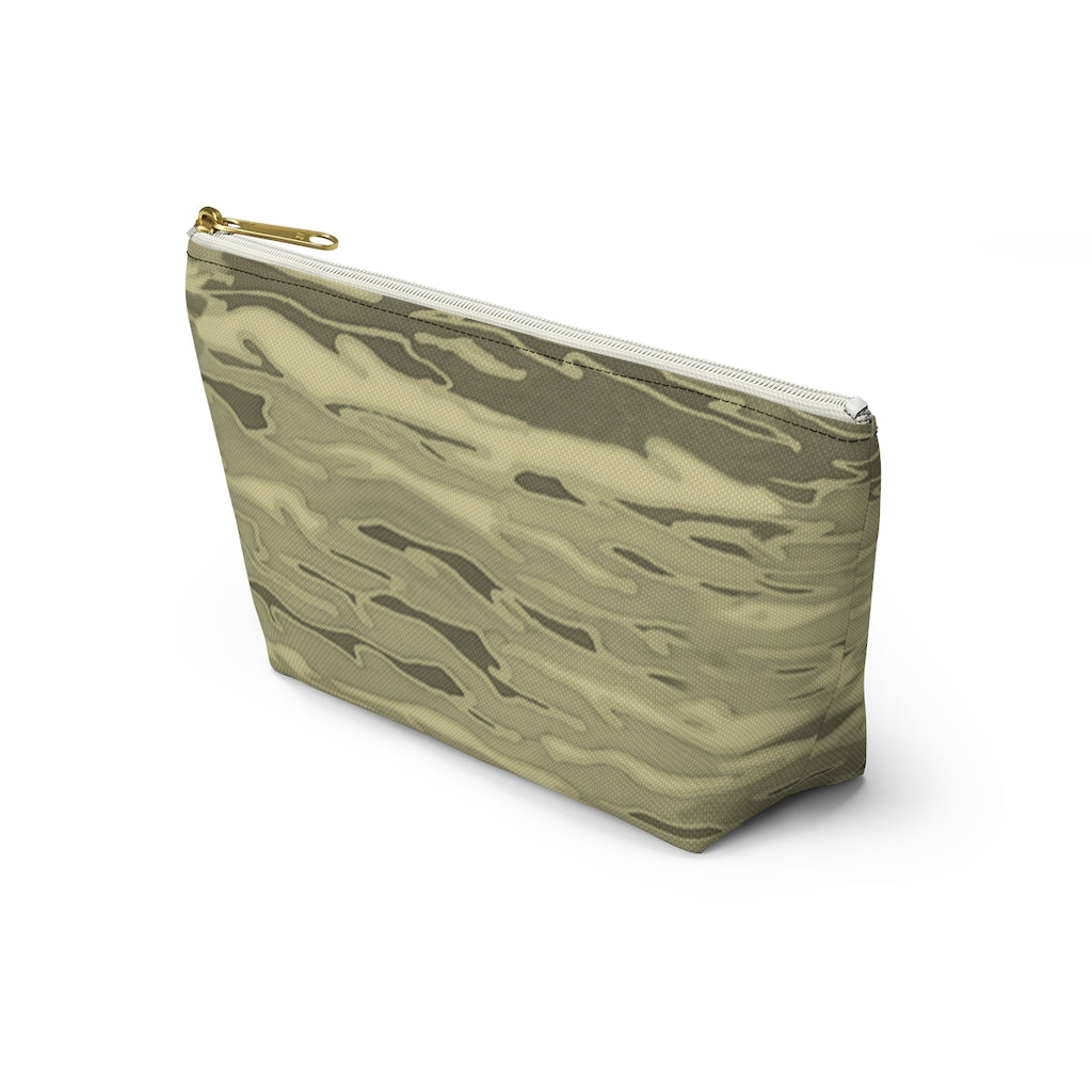 Khaki Lava Camouflage Accessory Pouch w T-bottom