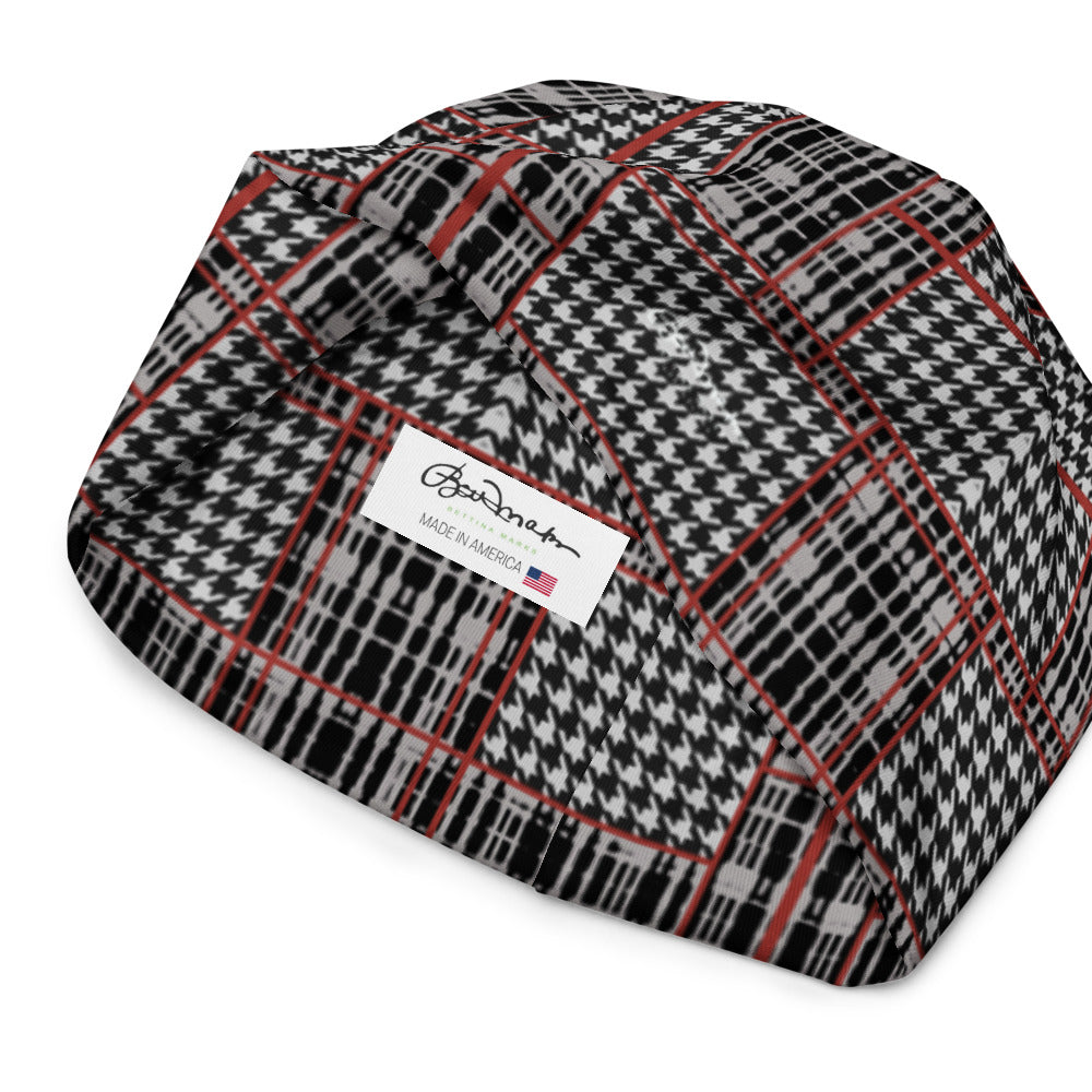 Plaid Houndstooth All-Over Print Beanie