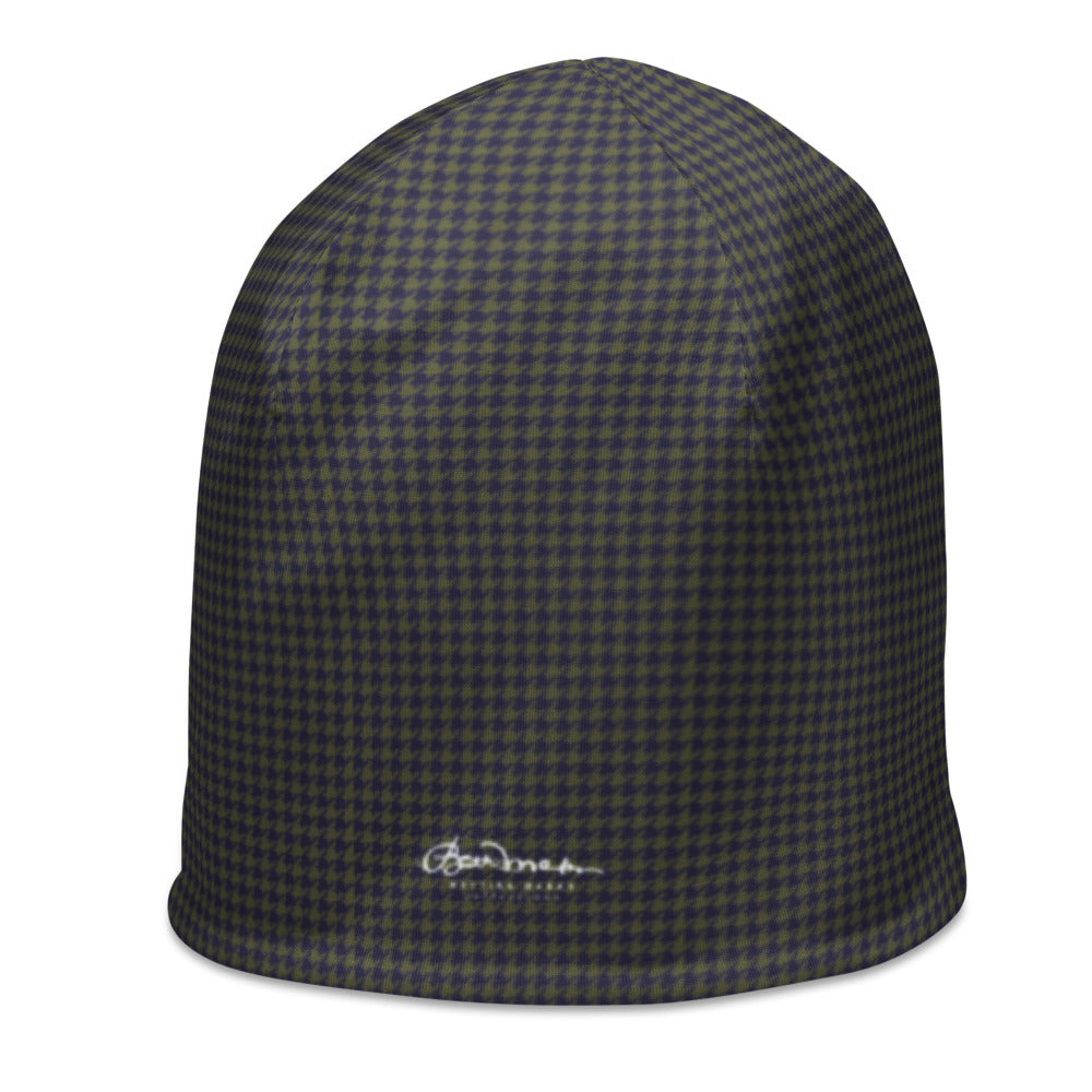 Grey Houndstooth All-Over Print Beanie