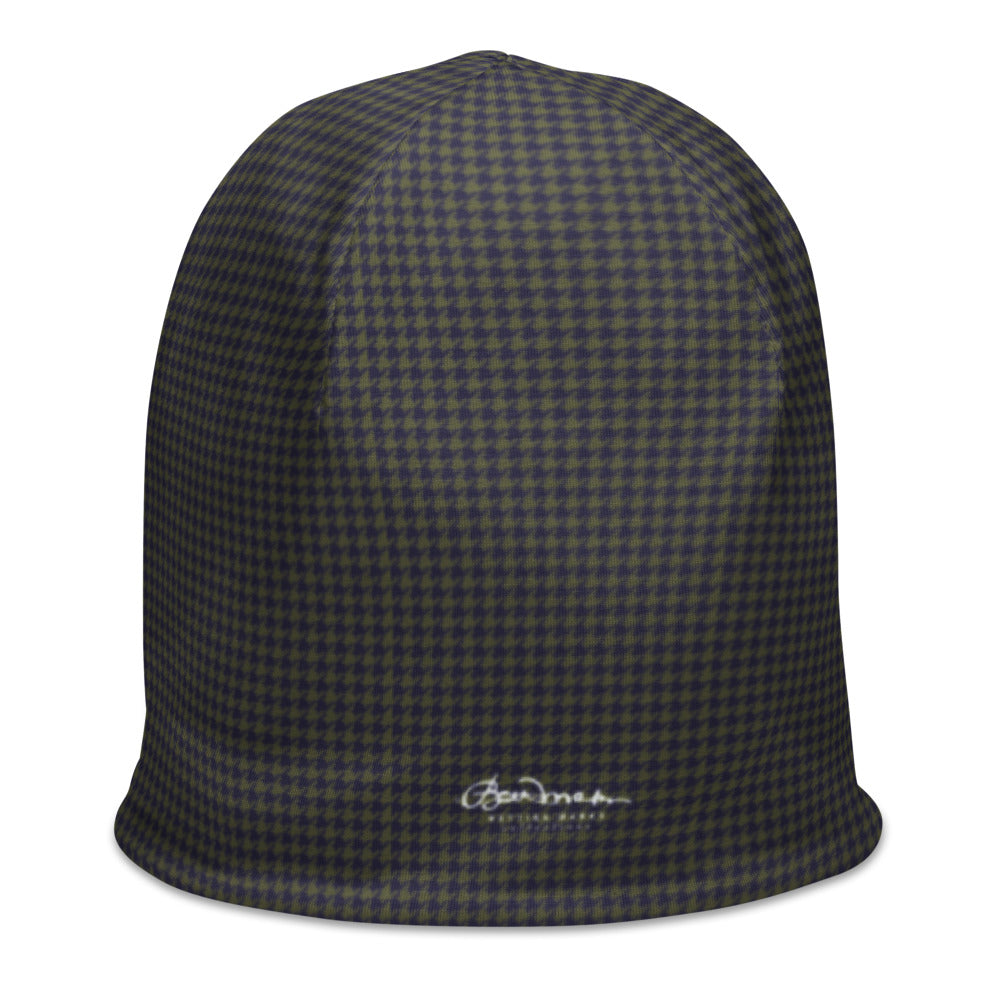 Grey Houndstooth All-Over Print Beanie