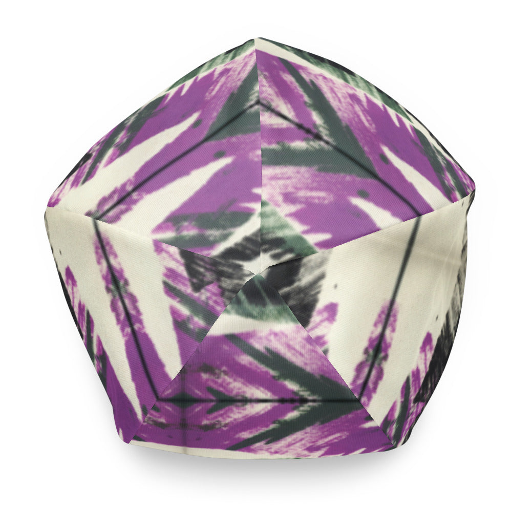 Abstract Collage All-Over Print Beanie