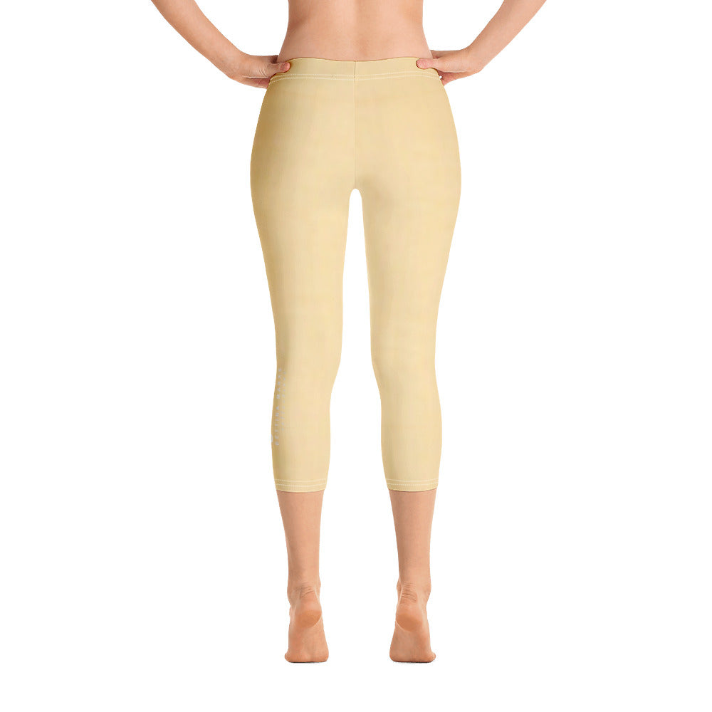 Solar Plexus Yellow Capri Leggings