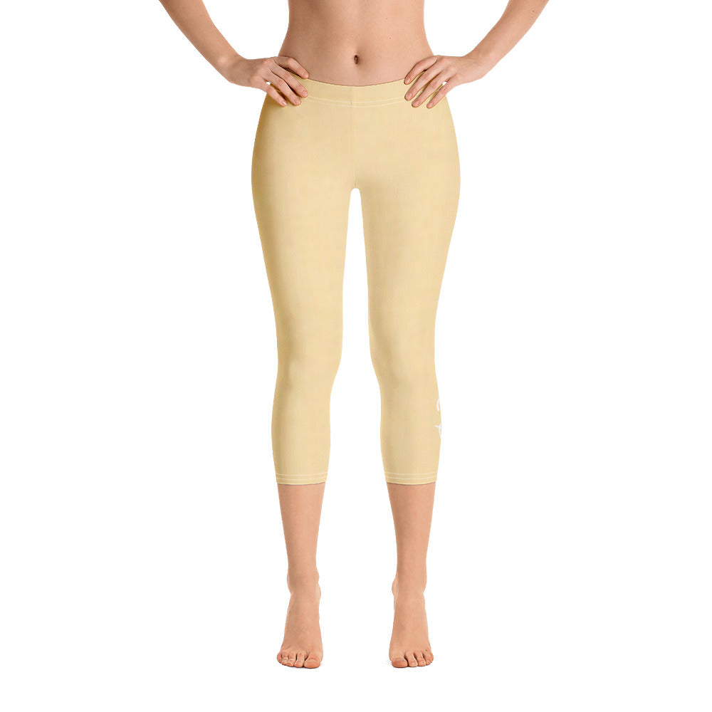 Solar Plexus Yellow Capri Leggings