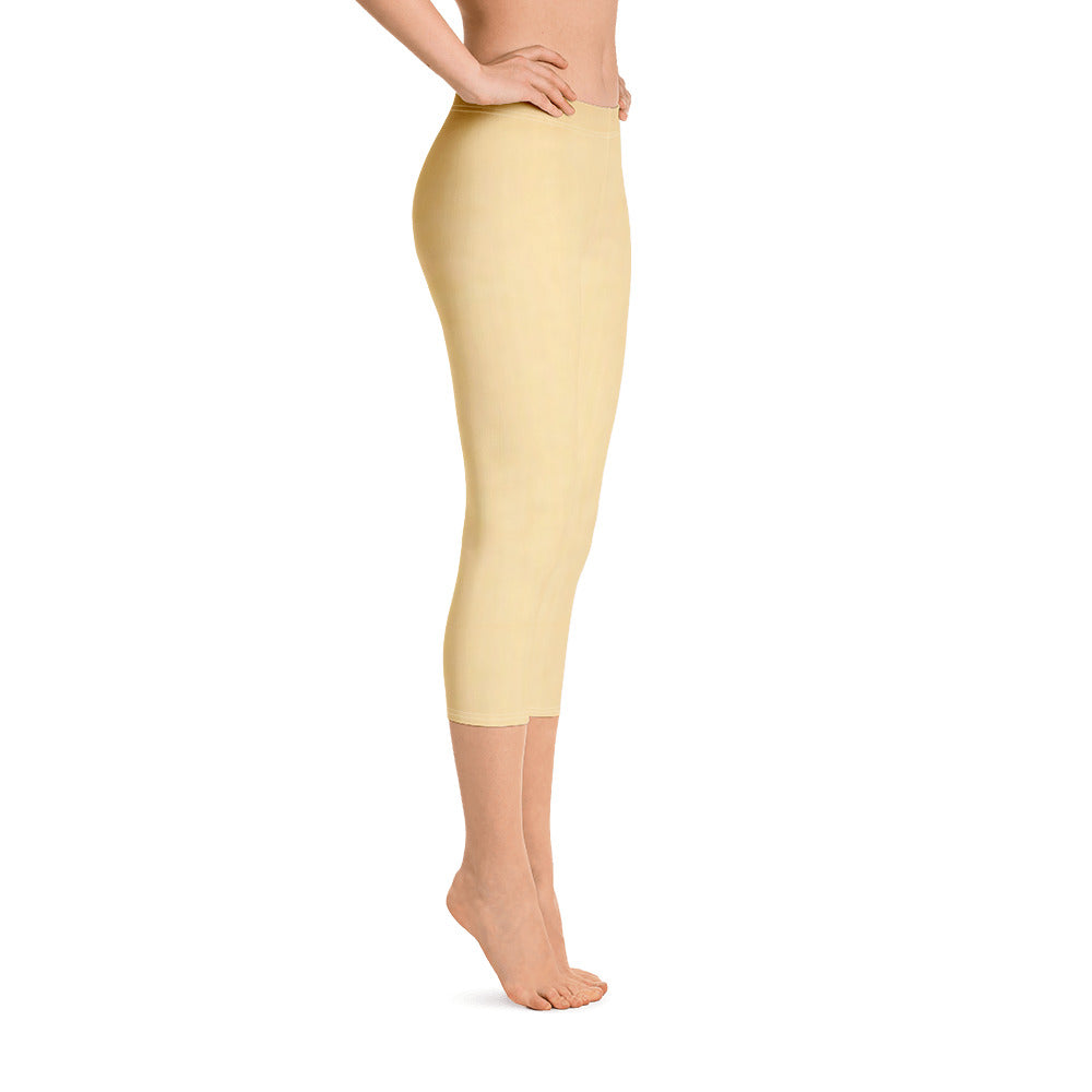 Solar Plexus Yellow Capri Leggings