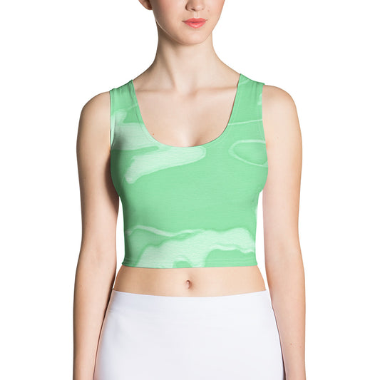 Mint Camouflage Crop Top