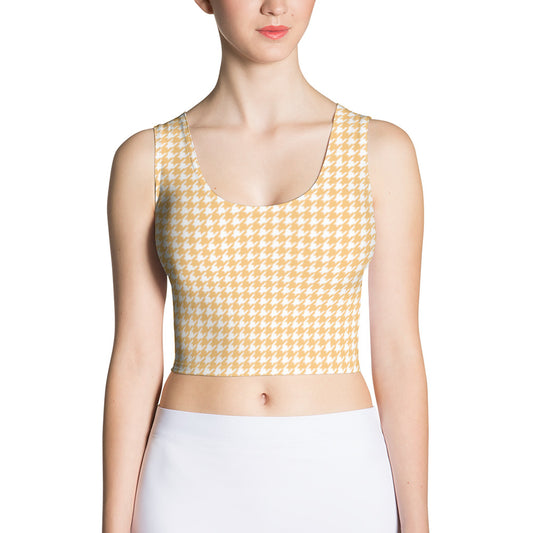 Banana Houndstooth Crop Top