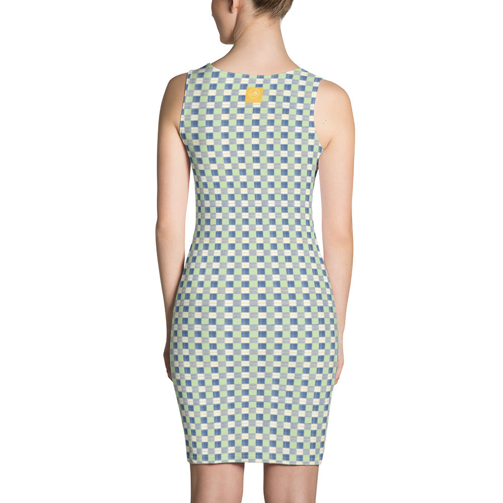 Checkerboard Plaid Fitted Tank Dress