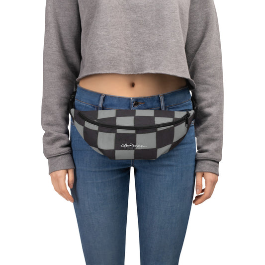 Grey Checkerboard Fanny Pack