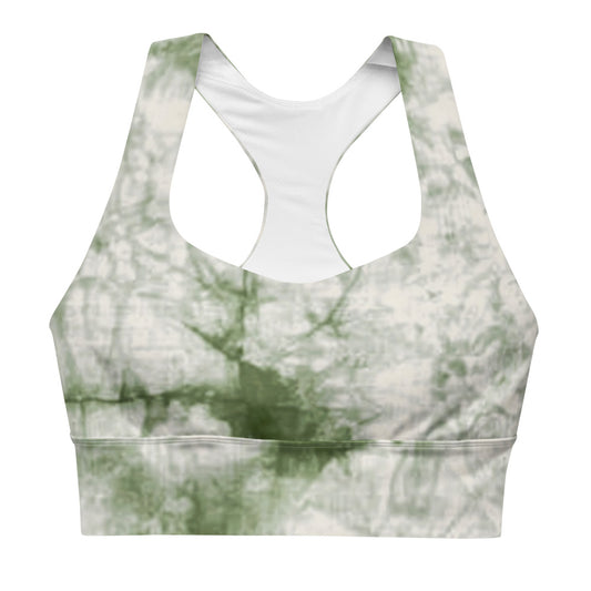 Sage Tie Dye Longline Sports Bra