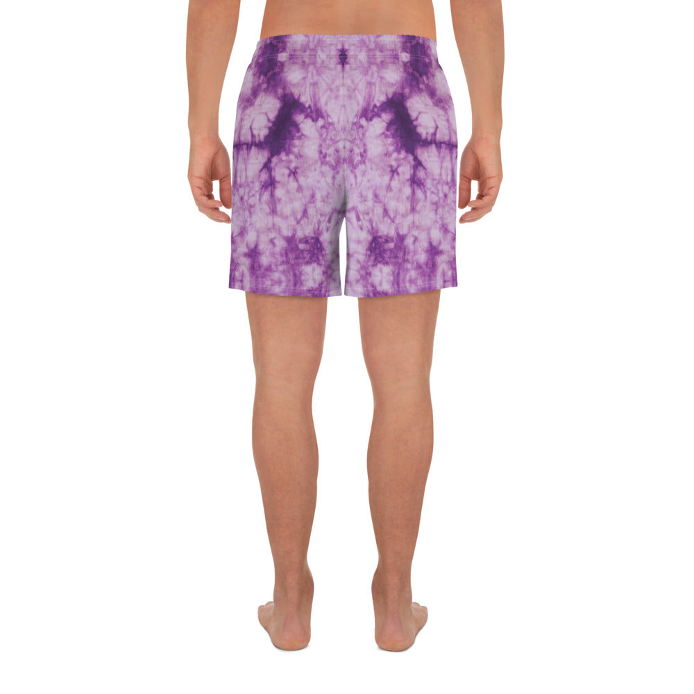 Purple Tie Dye Mens Shorts