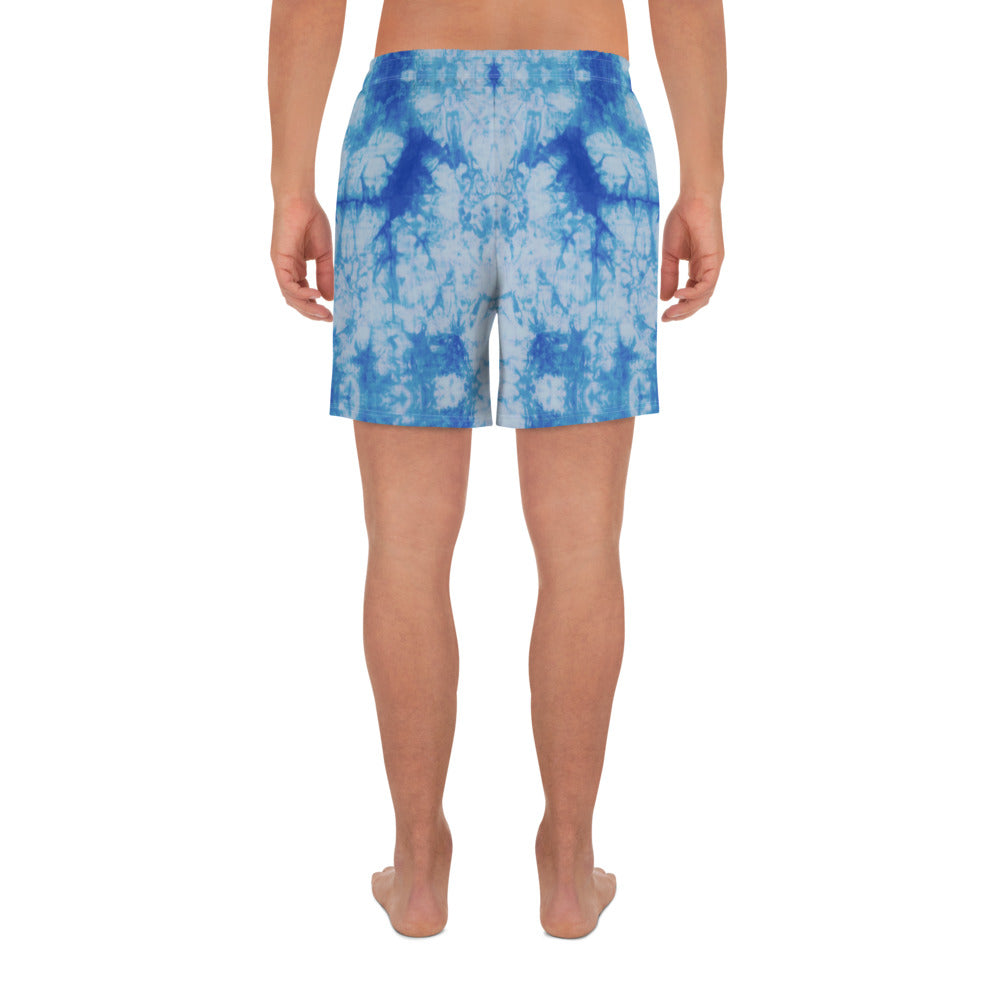 Blue Tie Dye Mens Shorts