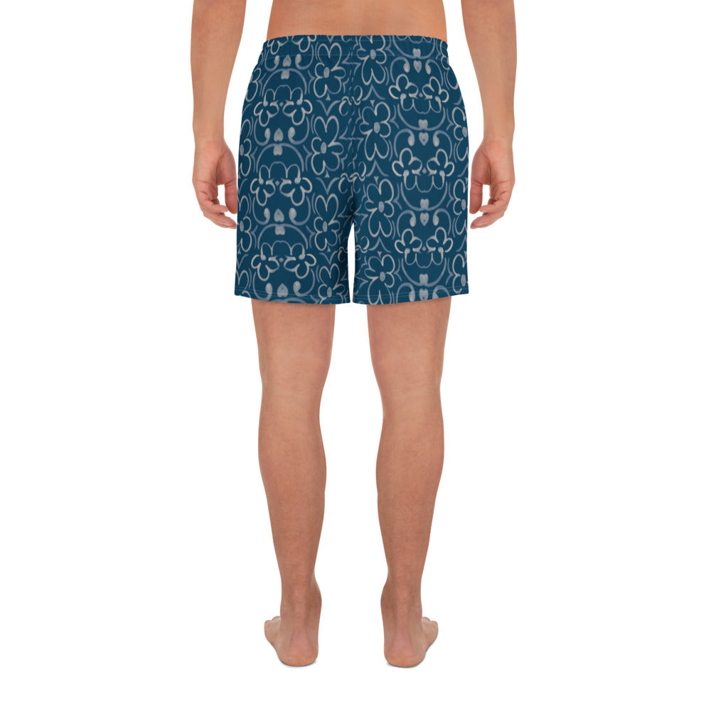 Linear Sixties Floral Mens Shorts