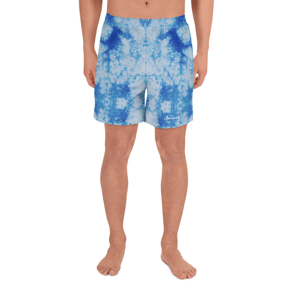 Blue Tie Dye Mens Shorts