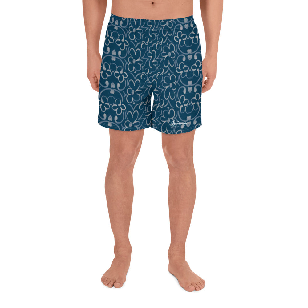 Linear Sixties Floral Mens Shorts