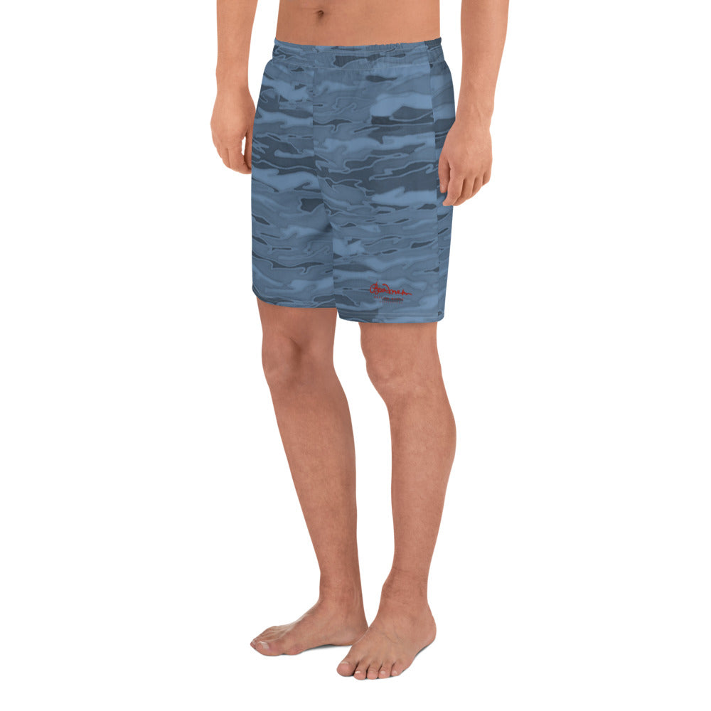 Steel Blue Camouflage Lava Mens Shorts