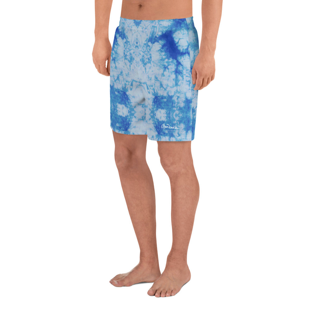 Blue Tie Dye Mens Shorts