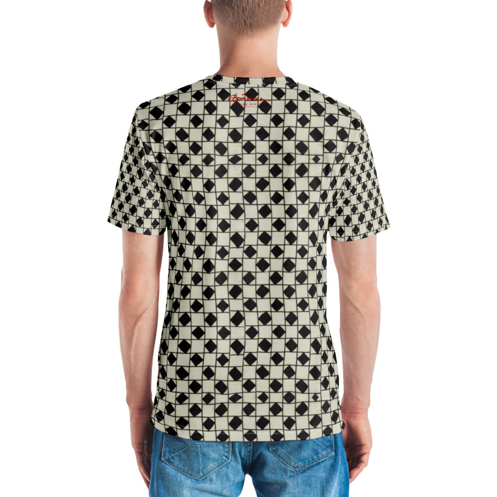 B&W Checkerboard Optical Men's T-shirt