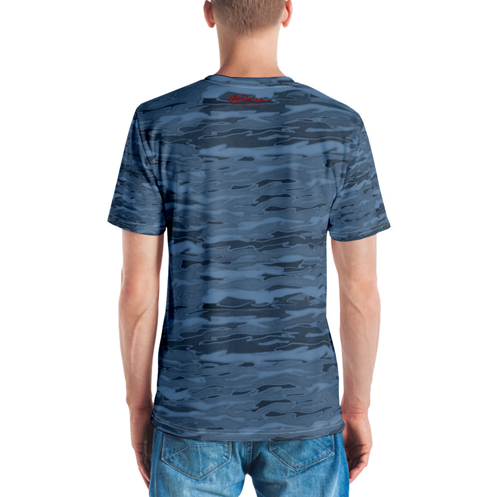 Steel Blue Camouflage Lava Men's T-shirt