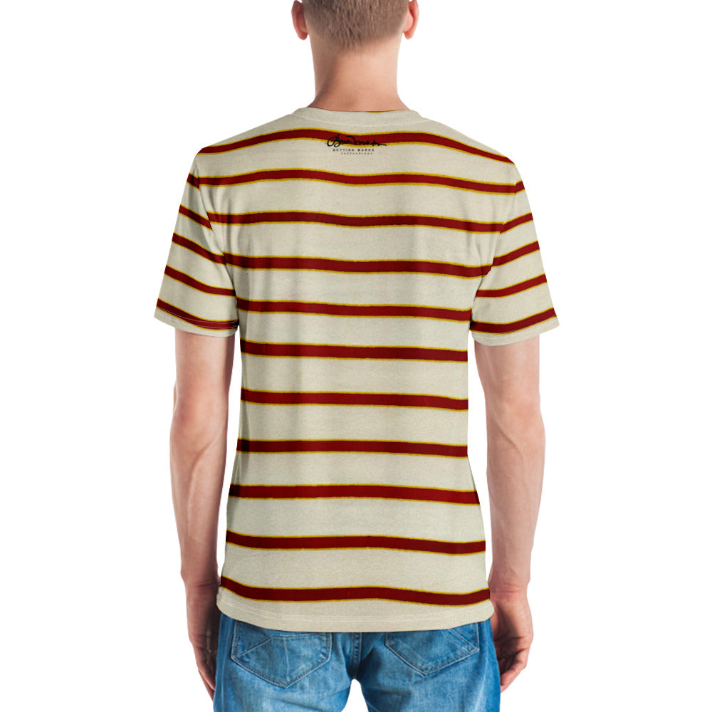 Red White Stripe Men's T-shirt