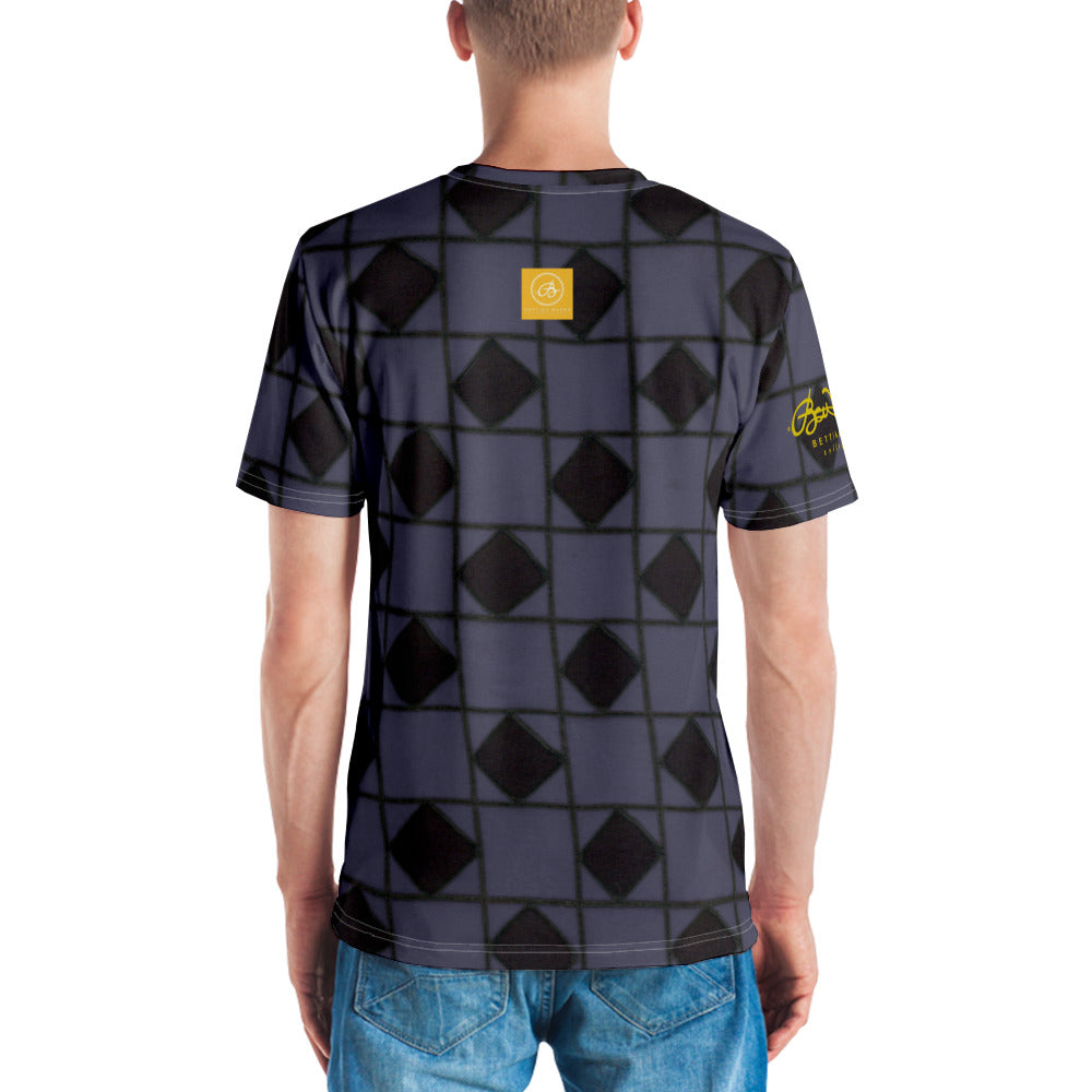 Slate Blue Checkerboard Men's T-shirt