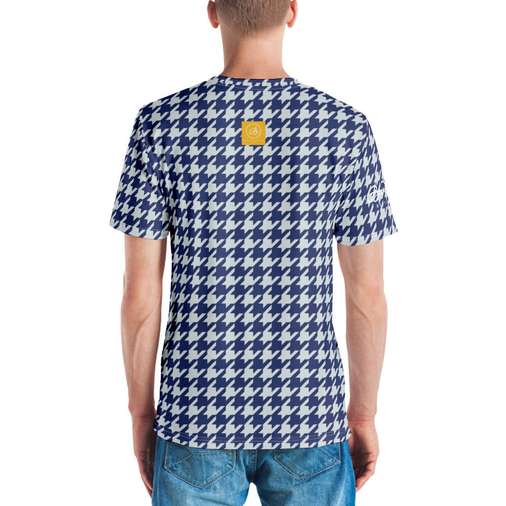 Navy Blue Houndstooth Men's t-shirt