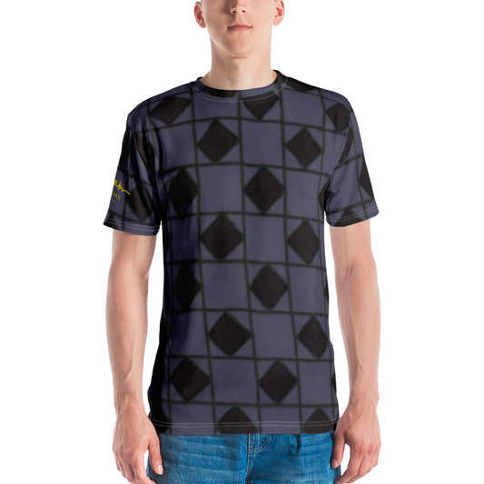 Slate Blue Checkerboard Men's T-shirt