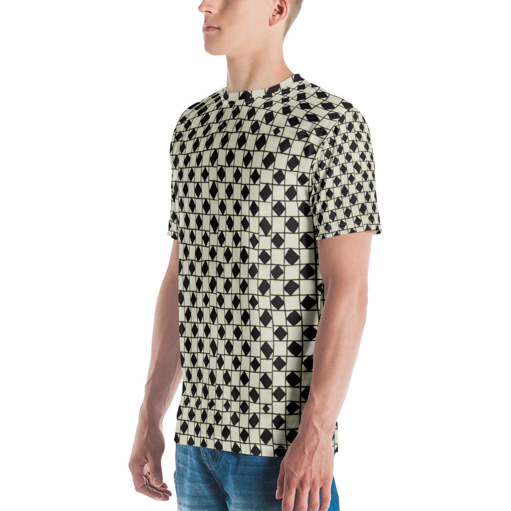 B&W Checkerboard Optical Men's T-shirt