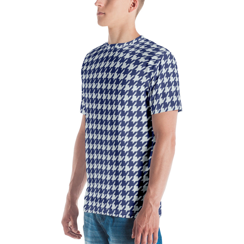 Navy Blue Houndstooth Men's t-shirt