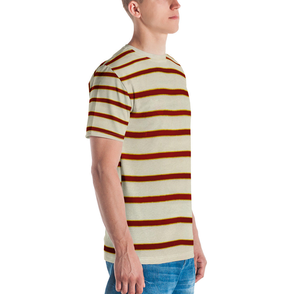 Red White Stripe Men's T-shirt