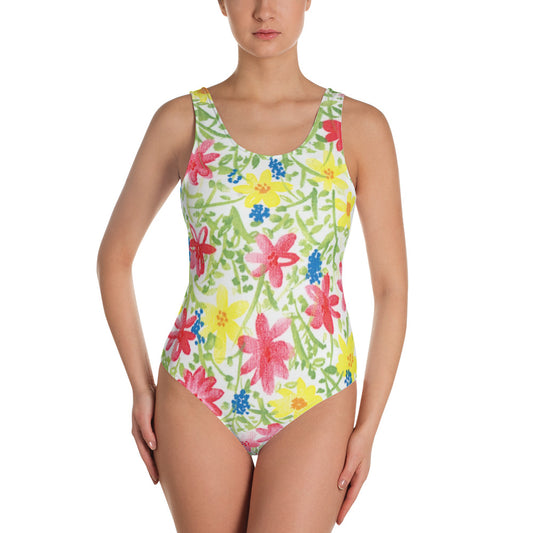 One-Piece Wildflower Bathing Suit