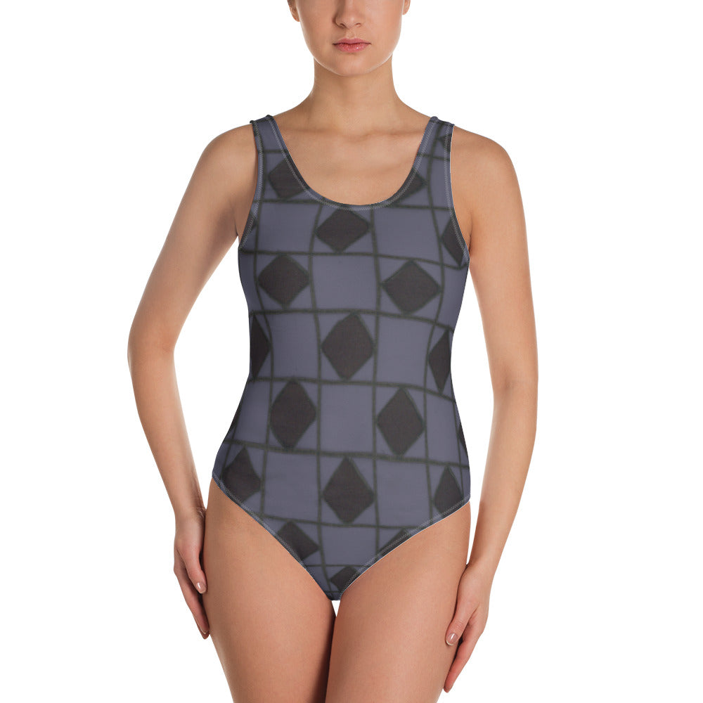 One-Piece Slate Optical Swimsuit