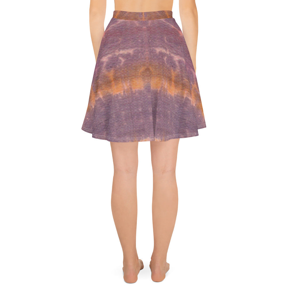 Purple Sunset Tie Dye Skater Skirt