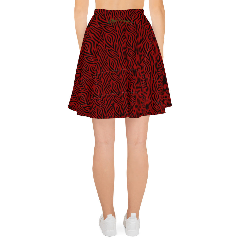 Red Zebra Skater Skirt