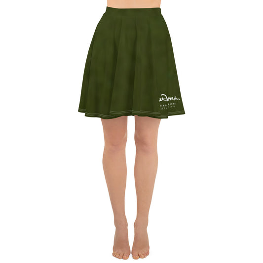 Tree Hugging Forest Green Skater Skirt