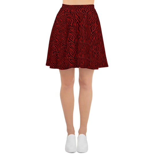 Red Zebra Skater Skirt