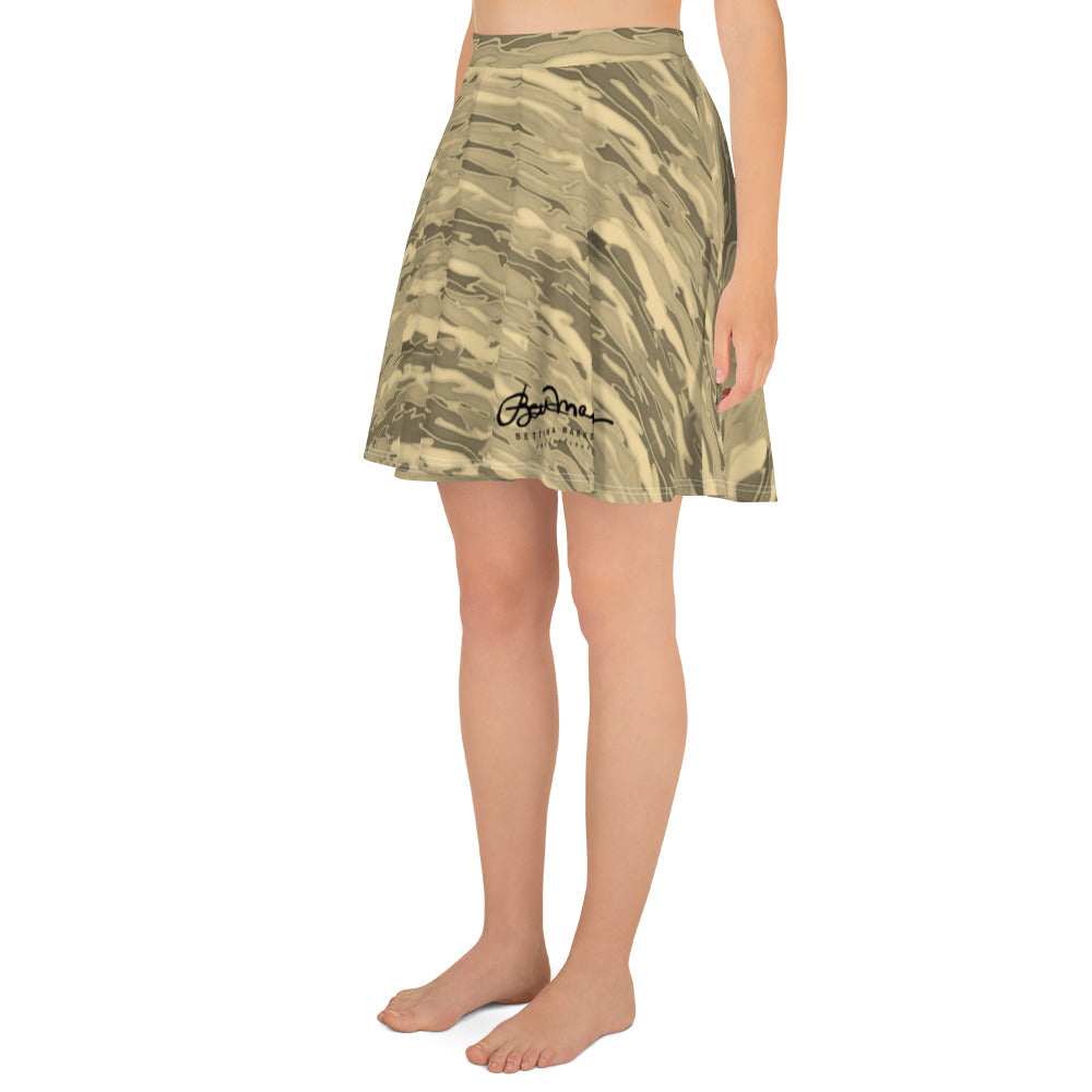 Sand Lava Camouflage Skater Skirt